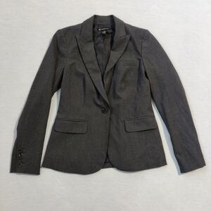 Inc International Concepts Women's Suit Jacket Size 2 Blazer Gray Office